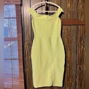 Chic Off-Shoulder Lime Dress